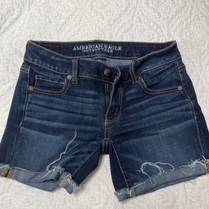 American Eagle Stretch Jean Shorts size 0